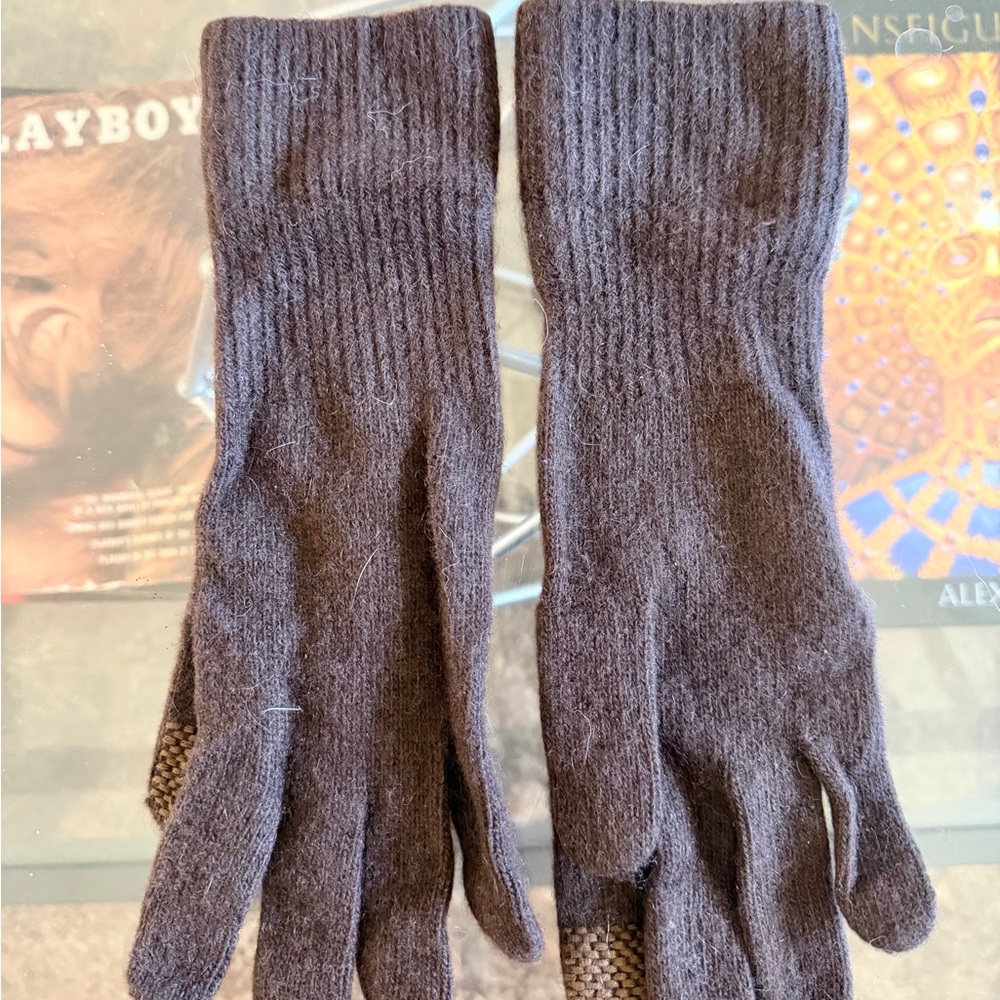Babaton Brown Cashmere Gloves